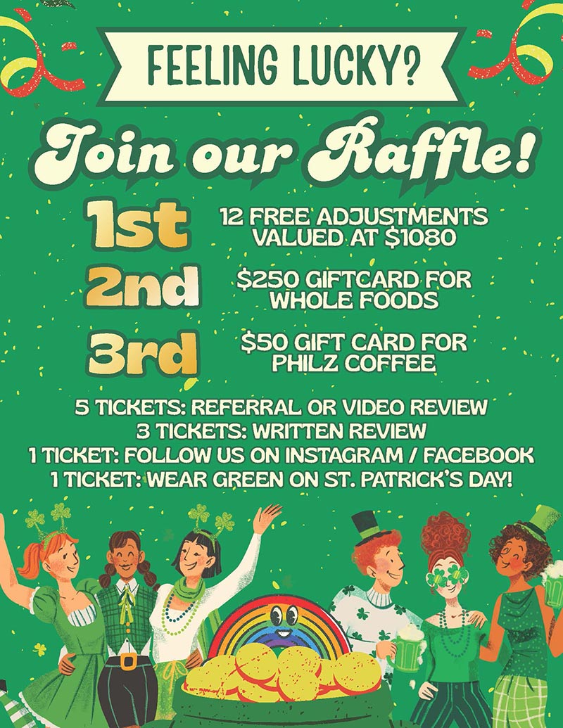 Raffle at University Chiropractic in Palo Alto